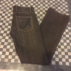 ANONAME Sienna Brown Soft Aged Denim Boot Cut Jean